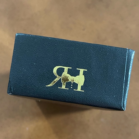 R. Hanauer - Red Whipstitch Border Pocket Square - Picture 4 of 5